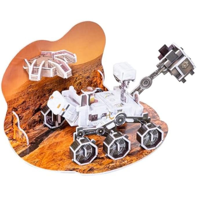 3D PUZZLE SPACE & ORBITAL CURIOSITY ROVER MINI UNIQUE & COLLECTIBLE MODEL ASSEMBLY BUILDING KIT FOR KIDS & ADULTS 58PCS - Image 2